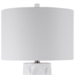 Uttermost Sinclair Contemporary Ceramic Metal and Fabric Table Lamp in White