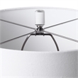 Uttermost Sinclair Contemporary Ceramic Metal and Fabric Table Lamp in White
