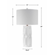 Uttermost Sinclair Contemporary Ceramic Metal and Fabric Table Lamp in White