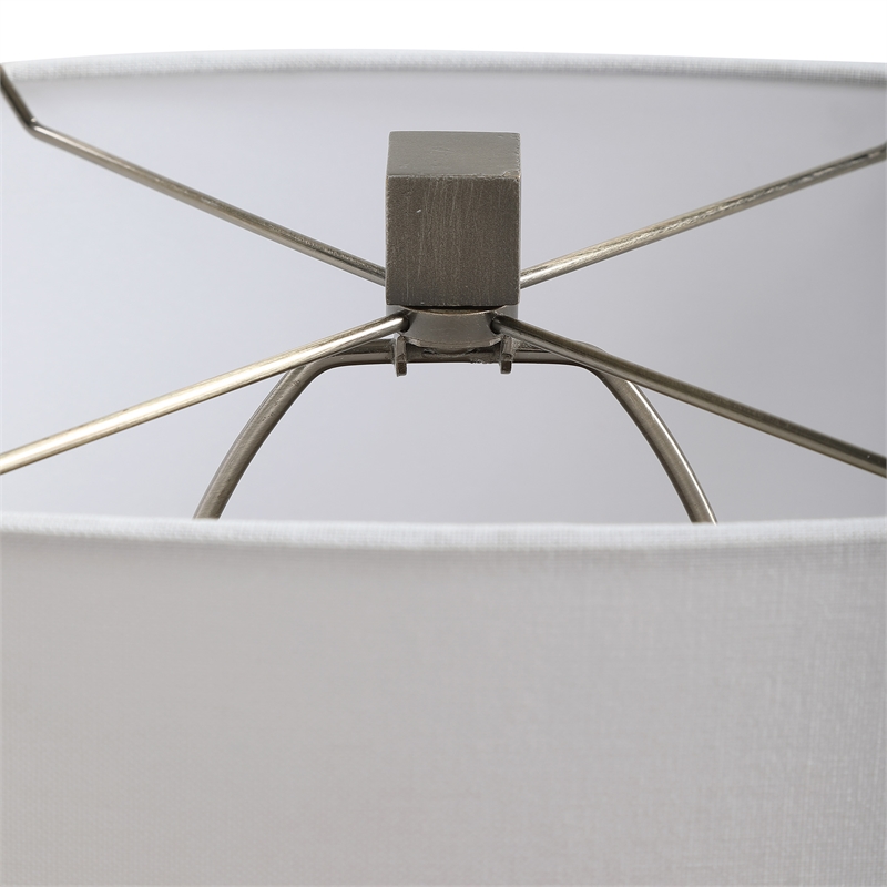 uttermost contemporary resin marble iron and fabric table lamp in gold