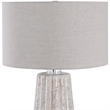 Uttermost Pikes Ceramic Steel and Crystal Table Lamp in Brown and White