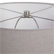 Uttermost Pikes Ceramic Steel and Crystal Table Lamp in Brown and White
