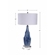 Uttermost Everard Traditional Porcelain Iron and Fabric Table Lamp in Blue