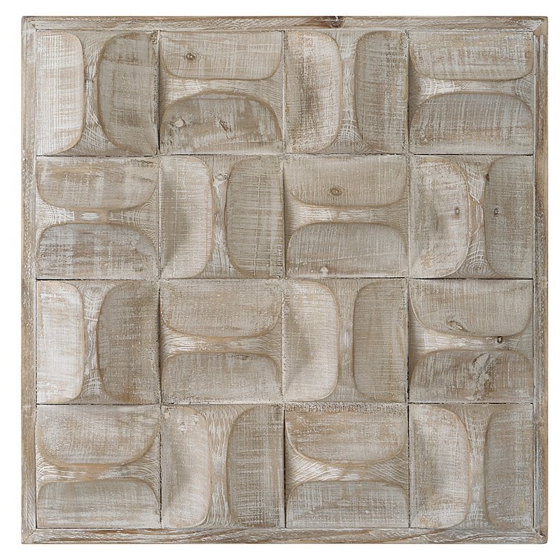 Uttermost Pickford Contemporary Fir Wood and MDF Wall Decor in Natural and Ivory