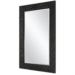 Uttermost Everest Contemporary Wood and Glass Mirror in Black