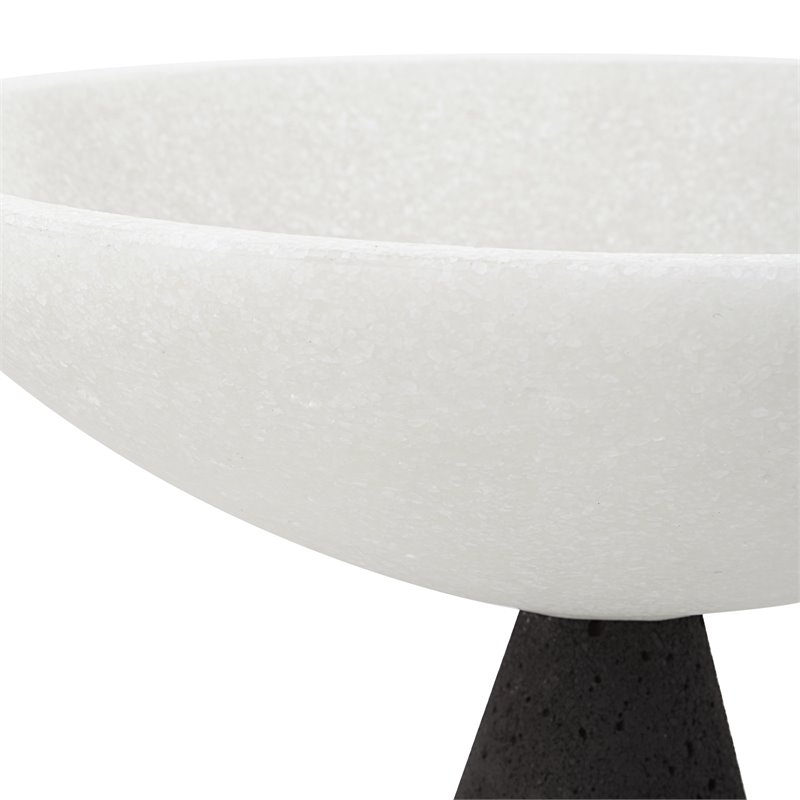 Uttermost Antithesis Rice Stone Marble Bowls in Black/White (Set of 2)