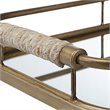 Uttermost Rosea Coastal Metal MDF and Rope Trays in Brushed Gold (Set of 2)