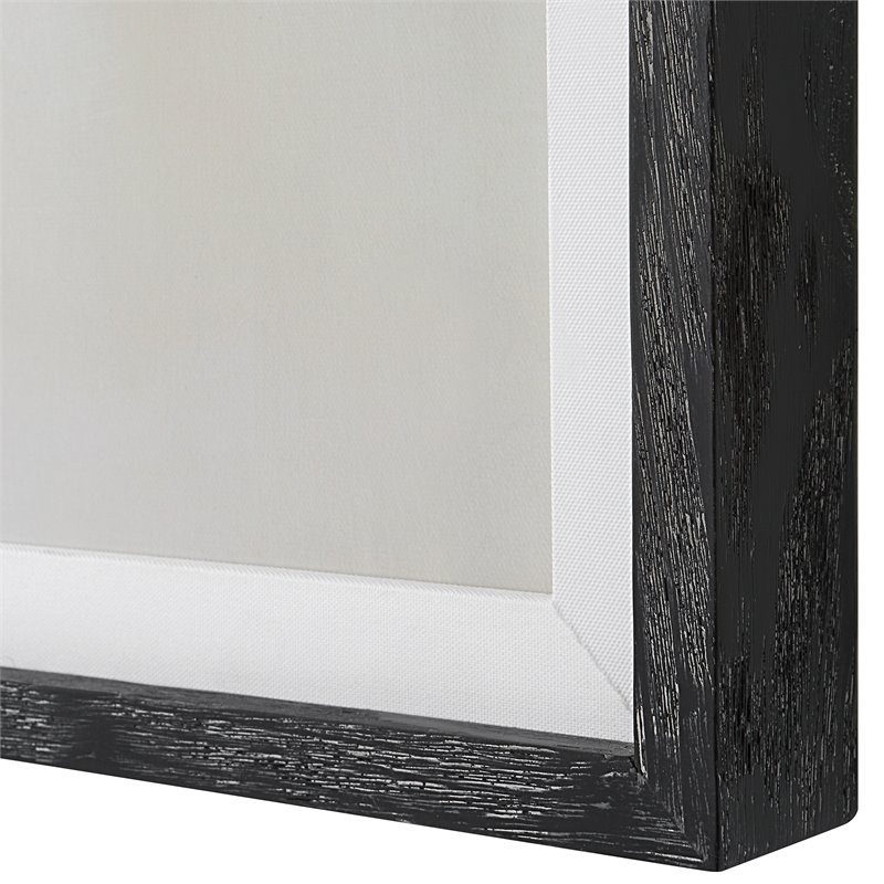 Uttermost Terra Nova Pine and Paper Abstract Framed Print in Blue/Gold