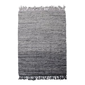 Uttermost Kirvin 96x120&quot Modern Leather Rug in Brown and Charcoal