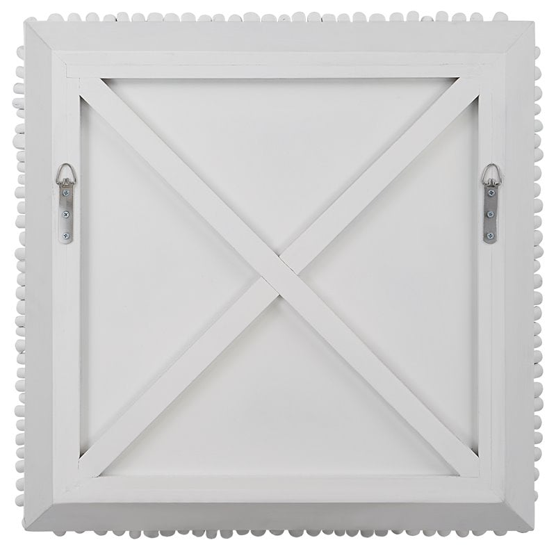 Uttermost Portside Contemporary Beech Wood and Fir Wall Panel in Matte White