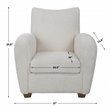 Uttermost Teddy Modern Wood and Fabric Shearling Accent Chair in White