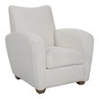 Uttermost Teddy Modern Wood and Fabric Shearling Accent Chair in White