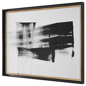 Uttermost Mystere Contemporary Plastic & Glass Framed Print in Black/White