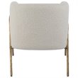 Uttermost Jacobsen Fabric and Iron Shearling Accent Chair in Off White