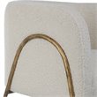 Uttermost Jacobsen Fabric and Iron Shearling Accent Chair in Off White