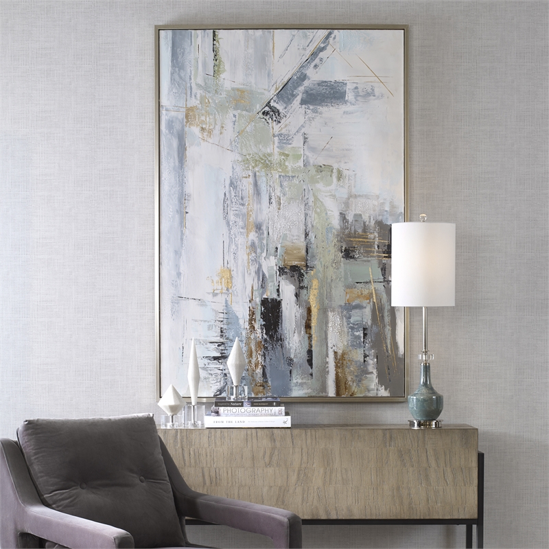 Uttermost Natural Springs Wood & Canvas Hand Painted Art in Multi-Color