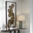 Uttermost The Times Glass and Paper Shadow Box Wall Art in Dark Walnut