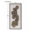 Uttermost The Times Glass and Paper Shadow Box Wall Art in Dark Walnut