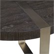 Uttermost Converge Round MDF Wood and Metal Coffee Table in Pewter