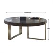 Uttermost Converge Round MDF Wood and Metal Coffee Table in Pewter