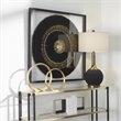 Uttermost Sandara Glass and Paper Pine Shadow Box in Black/Gold