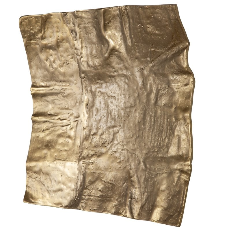 Uttermost Archive Organic Shape Contemporary Aluminum Wall Decor in Brass