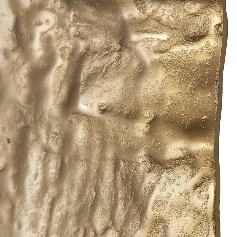 Uttermost Archive Organic Shape Contemporary Aluminum Wall Decor in Brass