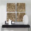 Uttermost Archive Organic Shape Contemporary Aluminum Wall Decor in Brass