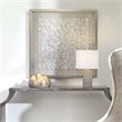 Uttermost Roxas Capiz Shell Wood and glass Shadow Box in Brushed Silver