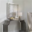 Uttermost Roxas Capiz Shell Wood and glass Shadow Box in Brushed Silver