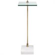 Uttermost Butler Stainless Steel and Marble Accent Table in Brass