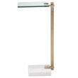 Uttermost Butler Stainless Steel and Marble Accent Table in Brass