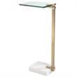 Uttermost Butler Stainless Steel and Marble Accent Table in Brass
