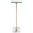 Uttermost Butler Stainless Steel and Marble Accent Table in Brass