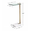 Uttermost Butler Stainless Steel and Marble Accent Table in Brass