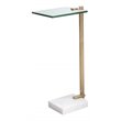 Uttermost Butler Stainless Steel and Marble Accent Table in Brass