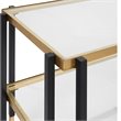 Uttermost Kentmore Contemporary Iron Metal and Glass Side Table in Matte Black