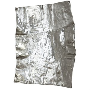 Uttermost Archive Organic Shape Contemporary Aluminum Wall Decor in Nickel