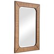Uttermost Tahiti Coastal Style Rattan and Wood Mirror in Warm Maple Beige