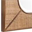 Uttermost Tahiti Coastal Style Rattan and Wood Mirror in Warm Maple Beige