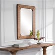 Uttermost Tahiti Coastal Style Rattan and Wood Mirror in Warm Maple Beige