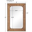Uttermost Tahiti Coastal Style Rattan and Wood Mirror in Warm Maple Beige