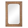 Uttermost Tahiti Coastal Style Rattan and Wood Mirror in Warm Maple Beige