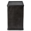 Uttermost Derwent Contemporary Aluminum Side Table in Dark Nickel