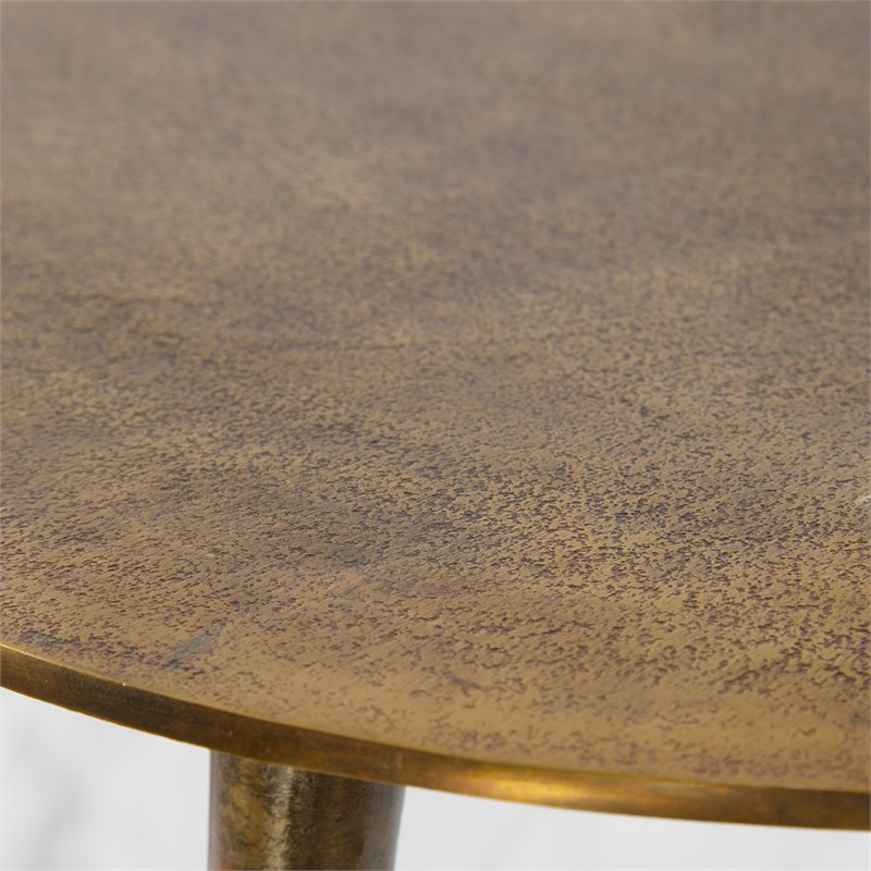 Uttermost Kasai Aluminum Coffee Tables in Oxidized Antique Gold (Set of 3)