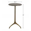 Uttermost Beacon Contemporary Aluminum Accent Table in Antique Gold
