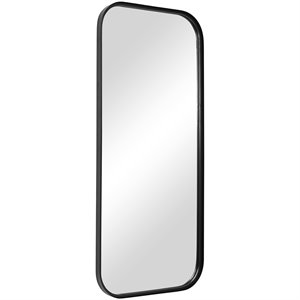 Uttermost Concord Tall Iron Metal and MDF Mirror in Classic Satin Black
