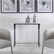 Uttermost Bourges Marble and Iron Console Table in White/Black