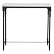 Uttermost Bourges Marble and Iron Console Table in White/Black