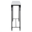 Uttermost Bourges Marble and Iron Console Table in White/Black